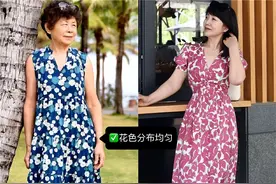 被上海奶奶的“碎花裙”穿搭圈粉了，优雅时髦有气质，回头率超高图片
