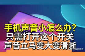 手机声音小怎么办？只需打开这个开关，声音立马变大，亲测有效图片