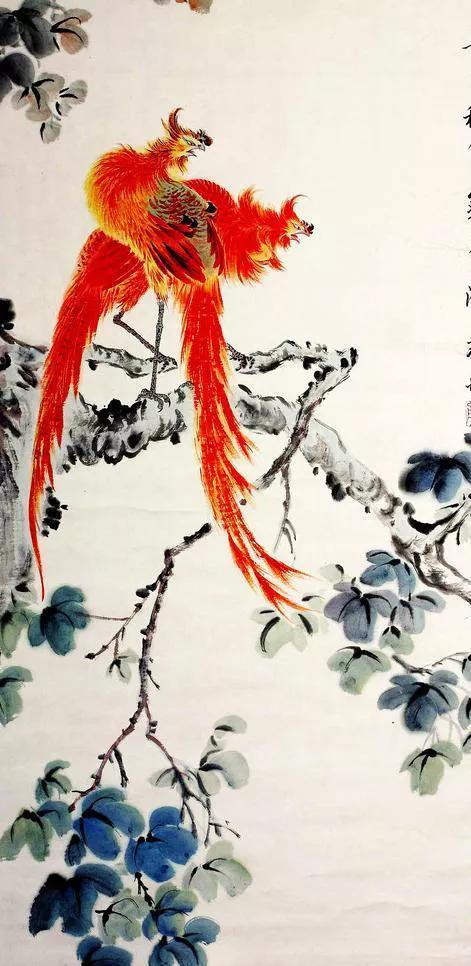 中国画欣赏:百鸟之王凤凰(片来自网上)
