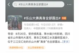 乐山大佛露出底座，现在的四川真的太难了图片