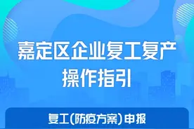 嘉定区工业企业如何申请复工复产？一图读懂！图片