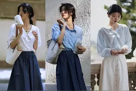 教你半身裙这样搭配上衣和鞋子，不仅好看又提升气质，谁穿谁美图片