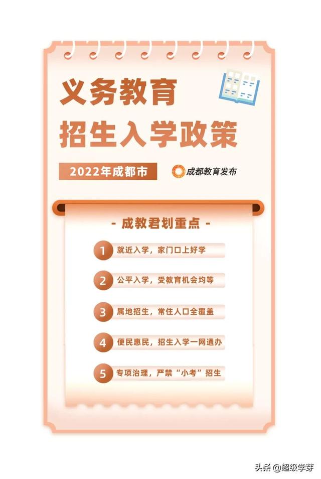 2022成都小一入学、小升初政策出炉！附11个入学招生热点问题答疑