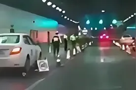 “隧道查车被撞飞”交警哥哥怎么想的，难道真的欠你们一个道歉吗图片