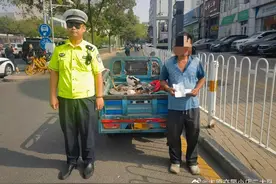 太原：查扣一辆未按规定投放交强险正三轮车摩托车图片