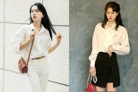 简单的“白衬衣”也能塑造百变造型，掌握这些穿搭思路，知性气质图片