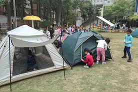 六一前夕 普陀这所幼儿园的孩子自己设计了一场“露营派对”图片