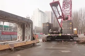 包头劳动公园 地下过街通道开始主体顶管施工图片