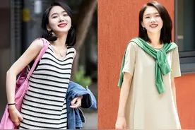 看了这么多穿搭才发现，原来穿“连衣裙”才最省事，优雅时髦图片