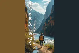 嘉陵江大峡谷下的蜀道奇观图片