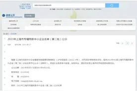 上海：2023年市专精特新中小企业（第二批）名单图片