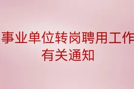 湖北某市关于事业单位工作人员转岗聘用有关问题的通知图片