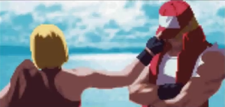 经典街机《饿狼传说》怪不得东丈没女朋友，原来训练时被鳄鱼咬了