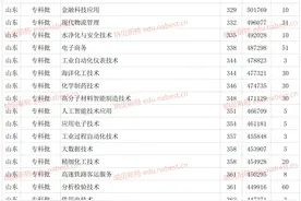 山东化工职业学院有什么专业 2022年专业录取分数线、位次图片