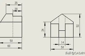 机械制图：已知两个视图，补画第三视图01题图片
