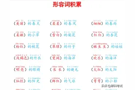最新！一年级语文上册（形容词+叠词+量词）词语积累，替孩子收藏图片
