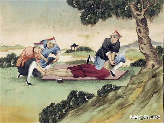西班牙画家笔下的晚清酷刑，35幅彩图形象逼真，令人惊叹