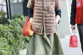 刘若英真不把自己当明星！穿得像菜市场赶集大妈，挎包更绝了图片