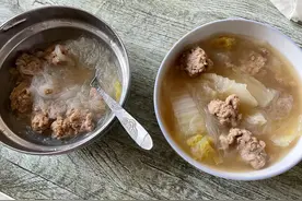 山药包菜丸子汤做法分享给大家图片
