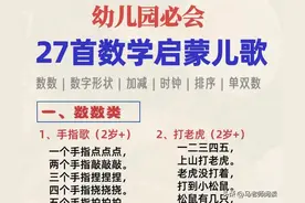 上幼儿园前必会的数字启蒙儿歌图片