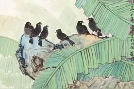 名家花鸟画《木棉花》欣赏图片