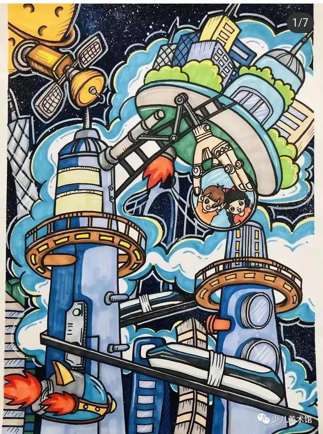 50幅科幻画主题创意素材,极其脑洞大开,科技创新大赛能拿一等奖