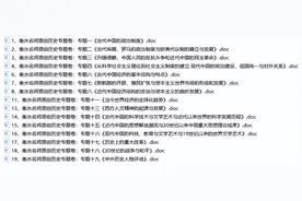 高中历史——衡水原创历史专题卷19套，81个考点，分类检测图片