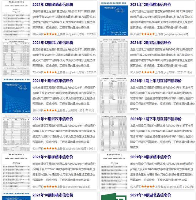 武汉工程信息价下载与武汉建设工程造价信息电子版pdf下载