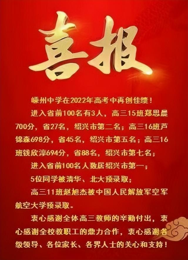 浙考生首轮志愿填报进行时!还有26所高中喜报出炉