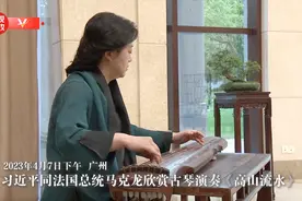 独家视频丨习近平同法国总统马克龙欣赏古琴演奏《高山流水》图片