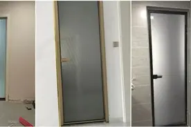 卫生间门用磨砂玻璃？洗澡一湿水就透明了图片
