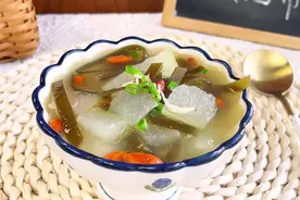 秋天，冬瓜和海带是绝配，清爽下火，补充营养，很多人还不知道图片