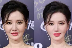 从红毯生图看女星P图前后差距：张萌宛若变脸，郁可唯生图瑕疵多图片