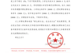 长春博硕学校关于收费标准调整的公示图片