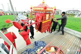 花轿迎亲，喜气洋洋！苏州这场婚礼，好有看头！图片