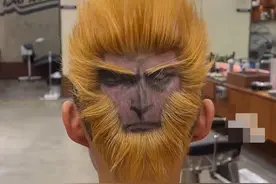 笑麻了！理发师剪完黑悟空发型，顾客直呼要去炸街，评论区笑死图片