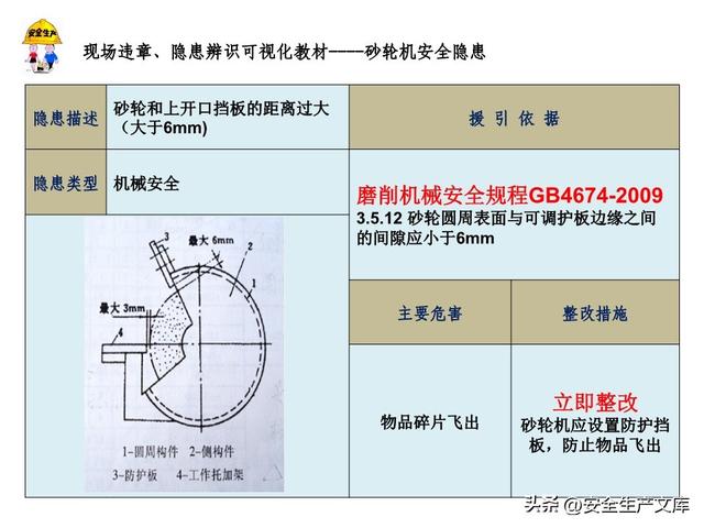 砂轮机安全隐患全解析：18 类风险 + 整改方案，必看