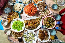 贵州女婿看望东北岳父，岳父准备一桌好菜，女婿表示：真没吃够图片