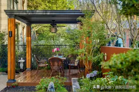 庭院必备，你的院子一定要有个凉亭木塑地板休闲平台图片