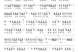 简谱：《风中的承诺》，经典老歌，李翊君演唱图片
