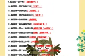 初中语文基础知识积累——常考的中国古今文学常识汇总（必背）！图片