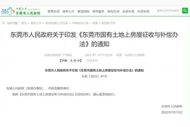 广东省东莞市城区(国有土地)房屋征收拆迁补偿安置标准2023图片
