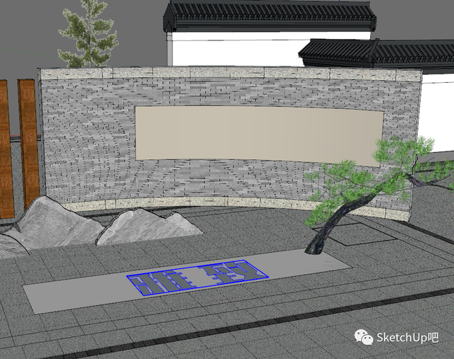 最强操作！SU一键完成曲面文字建模