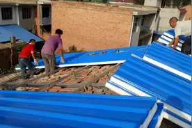 农村随处可见的蓝棚顶，为啥被强制拆除，它的存在碍了谁的眼？图片