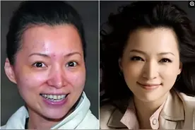 当明星卸妆后，不过就是个普通人图片