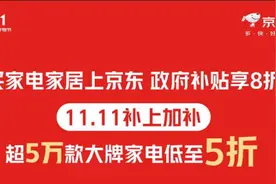 政府补贴叠加京东11.11补上加补 全国多地掀起家电消费热潮图片