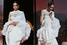 戛纳再现“绝美造型”，堪比当年范爷的龙袍，令无数老外惊叹图片