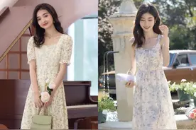 听说，夏天与“碎花连衣裙”更配！清新浪漫，搭船鞋、凉鞋都好看图片