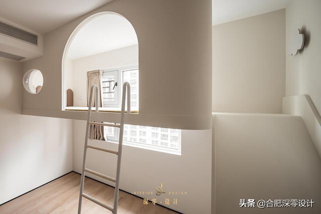 親子房設計三代同堂的125㎡，客廳無電視，兒童床在半空，好住好玩都集齊了