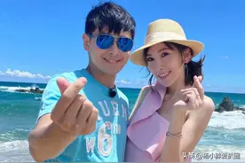 林志颖一家巴厘岛过年！父子海边玩水，12岁kimi身高超过爸图片